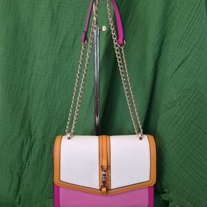 Aldo Pink, Orange, and White Shoulder Bag
